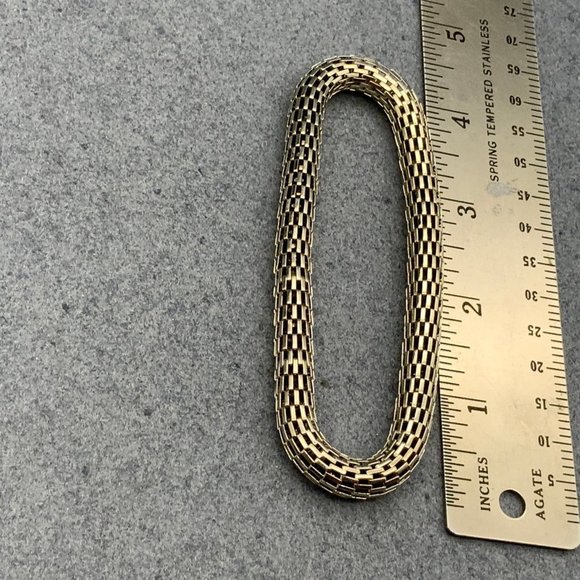 Silver Mesh Slinky Bracelet Retro 80s - Picture 3 of 3